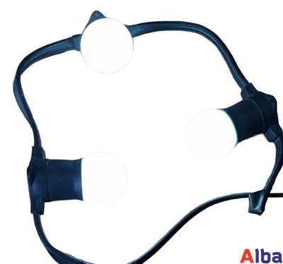 Белт-лайт метражом 2-жильный, 40 см, черный