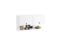 Детская ТИФФАНИ - Шкаф настенный с полкой (1092) Белый снег/Белый софт