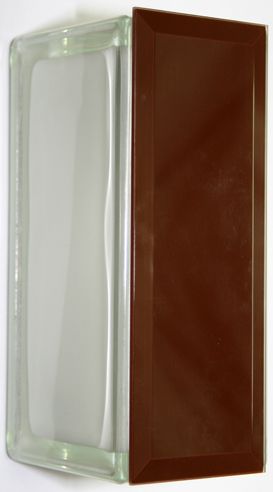 Тоцевой элемент, заглушка для угла стеклоблока 19x19 "Шоколад"