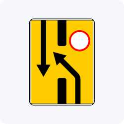 Дорожные знаки 6.19.1, 6.19.2 Предварительный указатель перестроения на другую проезжую часть