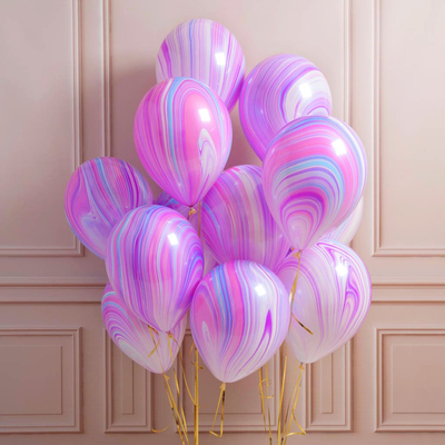 Воздушные шары "Агат" (мраморные шары)