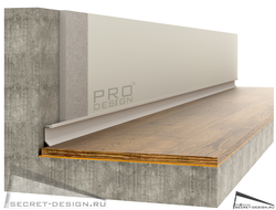 ТЕНЕВОЙ ПЛИНТУС PRO DESIGN SLIM 723 АНОДИРОВАННЫЙ