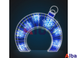 Светодиодная Арка Елочная игрушка со снежинками