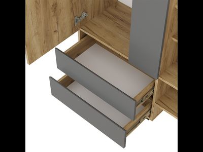 Прихожая Твист ПР-04 крафт-графит (Мебелони)