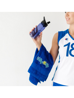 Полотенце маленькое синее