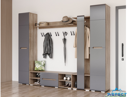 МОДУЛЬНАЯ ПРИХОЖАЯ НАОМИ (графит), 2908*2176*368