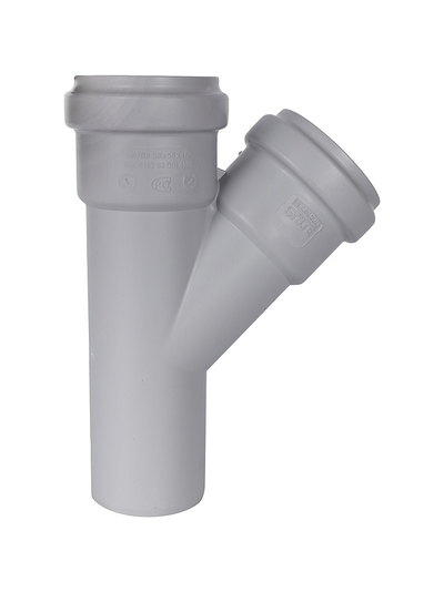 Тройник канализационный STOUT D 58х58 / 45° бесшумный (Арт. SKB-0015-585845)