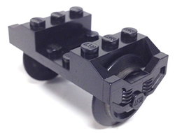 Train Wheel RC, Holder with 2 Black Train Wheel RC Train and Chrome Silver Train Wheel RC Train, Metal Axle 2878 / 57878 / x1687, Black (2878c02)