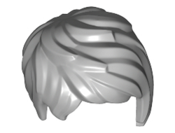 Minifigure, Hair Female Short Tousled with Side Part, Light Bluish Gray (37823 / 6234563)