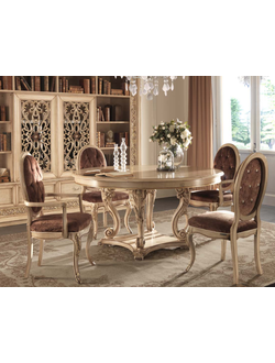 СТОЛ ОБЕДЕННЫЙ ART.2180 GRAN GUARDIA (D160/210*H80) FRANCESCOPASI