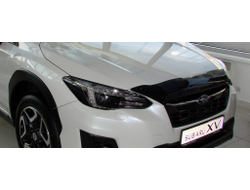 Дефлектор капота Subaru XV 2017-, короткий, темный