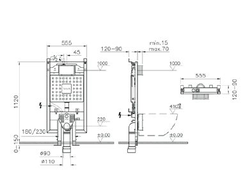 Комплект: сиденье с микролифтом VitrA Normus, панель смыва, цвет хром, 9773B003-7200