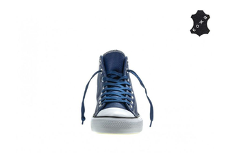 Конверсы Chuck Taylor кожаные высокие синие