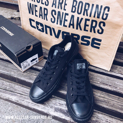 Мужские Кеды Конверс черные низкие m5039 фото