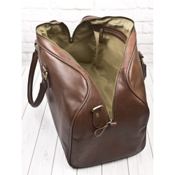 Кожаная дорожная сумка Campelli Premium brown (арт. 
4014-53)