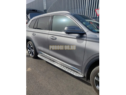 Пороги OEM Style для Geely Monjaro 2021-