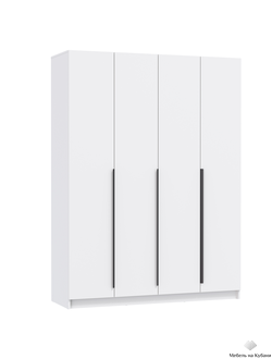 Брандо 67.09 (h2480) (4-х дв.) шкаф для одежды (ЛДСП белый / ЛДСП белый)