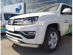Защита переднего бампера двойная d76/60 для Volkswagen Amarok 2016-