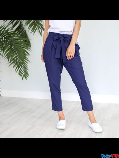 Брюки-бананы DOCLIKE DL216 Ниагара синие