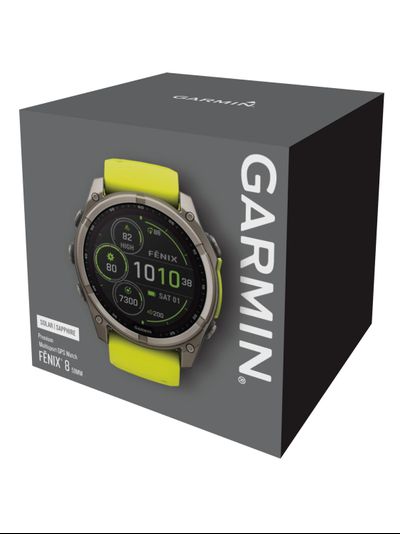 Часы Garmin Fenix 8 —51mm Solar Sapphire Titanium Amp Yellow / Graphite