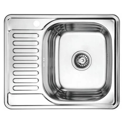 Мойка 58*48 правая врезная глянцевая 0,8/180 "с сифоном"