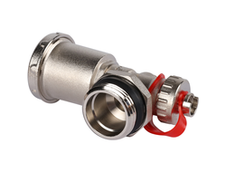 Регулируемый концевой фитинг ROMMER с дренажным вентилем, автоматический воздухоотводчик 1"