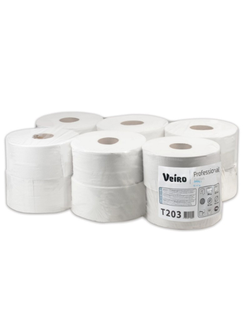 Бумага туалетная для диспенсера Veiro Q2 Comf 2сл бел вторич 200м 12рул/уп T203