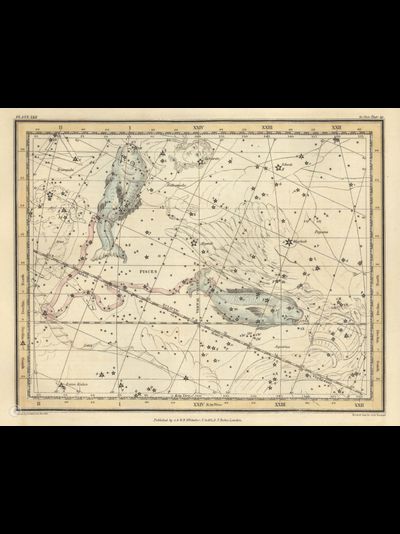 Картина обогреватель, фото старинной Карты созвездий Рыбы