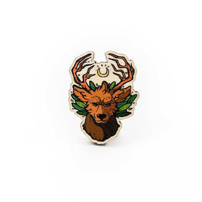 брошка с оленем от Waf Waf