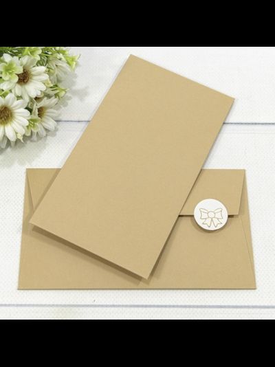 Конверт подарочный (крафт), 16,9*9,4см