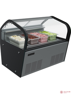 Витрина для мороженого Carboma I60 VL 0,8-1 JOY темно-серая