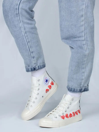 Кеды Converse Play Comme Des Garçons Love белый