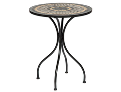 Стол кованый с мозаикой Romeo (Ромео) черный/плитка ASTRA