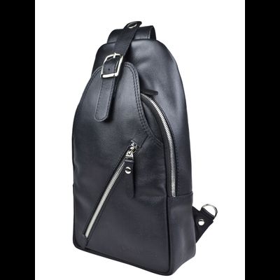 Кожаный кросс-боди рюкзак Crespino black (арт. 
3106-51)