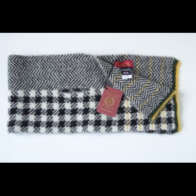 Вязаная шапка в клетку с зеленым отворотом Vizio Италия 8076 CRYO