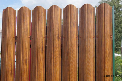 Забор из евроштакетника (однорядный)