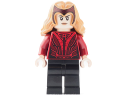 The Scarlet Witch Wanda Maximoff - Plain Black Legs, Medium Nougat Hair with Tiara, n/a (sh831)