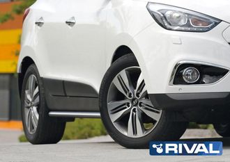 Защита порогов для HYUNDAI IX 35 (2010-2015) RIVAL, РОССИЯ