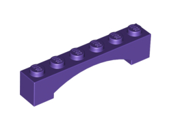 Arch 1 x 6 Raised Arch, Dark Purple (92950 / 4640613 / 6117040)
