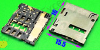 Коннектор Sim-карты №20 Samsung i9300, i9500, i9505, T211, N5100, N5120, N7100 (KA-029)