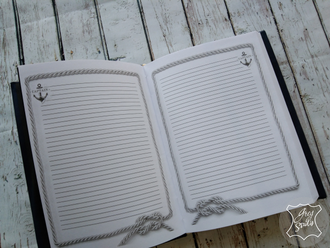 морской ежедневник, мужской ежедневник, ежедневник для моряка, подарок мужчине, кожаный ежедневник