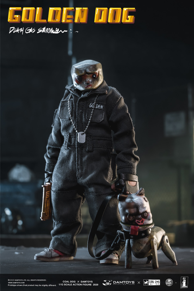 ПОМЯТА УПАКОВКА - Золотой Пёс - Коллекционная ФИГУРКА 1/12 scale GOLDEN DOG – Death Gas Station series (PES022) - Damtoys x Coal Dog