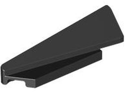 Wedge 5 x 1 x 1 1/3 with 4 x 1 Base Left, Black (3388 / 6442373)