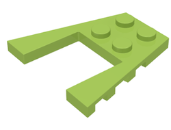 Wedge, Plate 4 x 4, Lime (43719 / 4218254 / 4234939 / 6228998 / 6275415)
