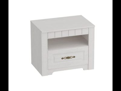 Тумба прикроватная "Прованс" спальня 602х410х510 Бодега белая / Патина премиум
