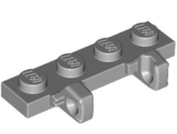 Hinge Plate 1 x 4 Locking Dual 1 Finger on Side, Light Bluish Gray (44568 / 4211840 / 6276045)