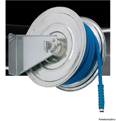 Барабан ручной для рукава 50м. 3/8" или 35м. 1/2"(нерж.)  1/2"ш. 1/2"ш. 200 бар.