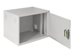 Настенный антивандальный шкаф, 9U, Ш600хВ470хГ450мм, серый