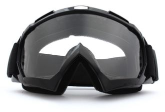 Очки CX-205, спортивные, кроссовые, прозрачные, черная оправа