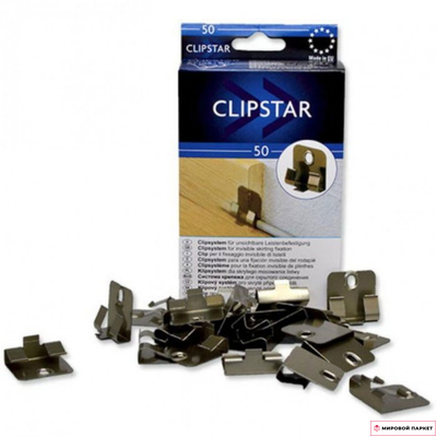 Клипсы для плинтуса CLIPSTAR (с крепежом) купить на /mirovoy-parquet.ru
